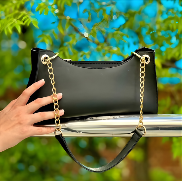 Henosis Plain Hobo Bag with Golden Chain –  Only 1999 Rs