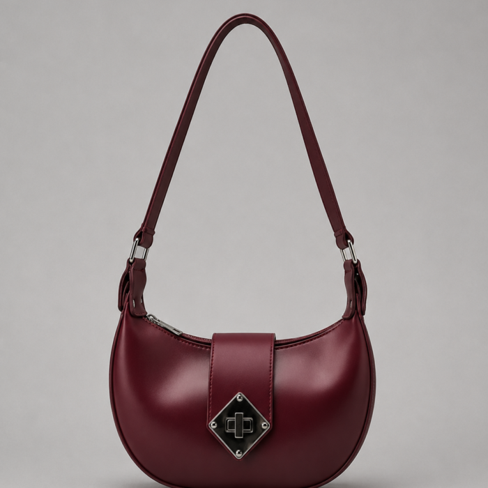 Maroon moon bag