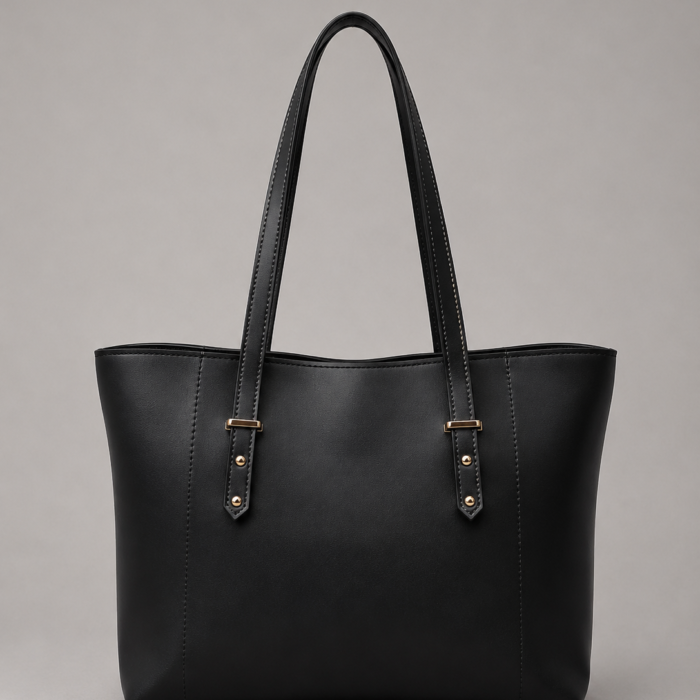 Pine Minimalist Tote(Black)